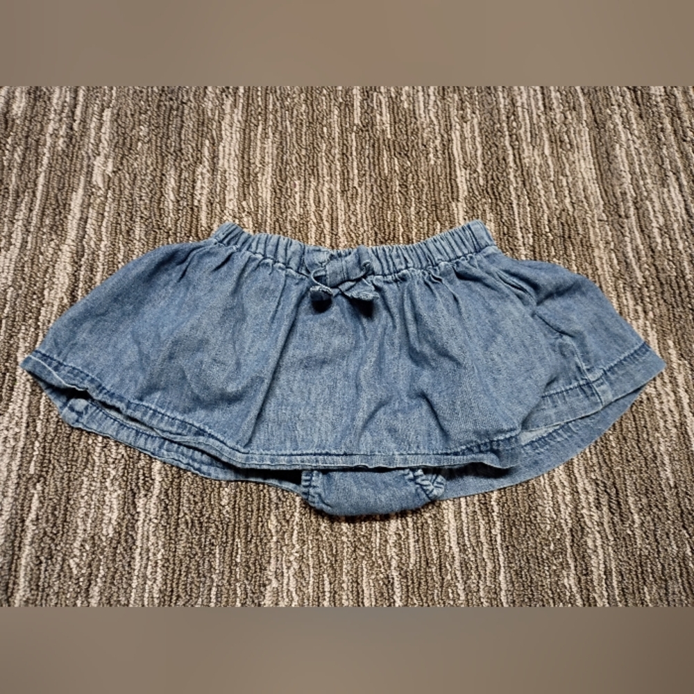 Baby Gap Blue Denim Skirt with Bow Size 12 - 18 Months